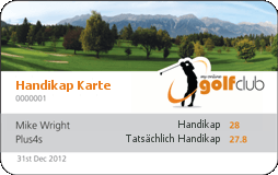 Golf Handicap Zertifikate